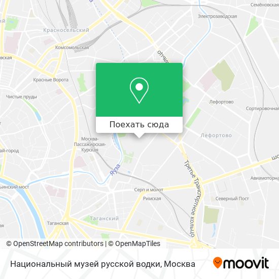 Карта Национальный музей русской водки