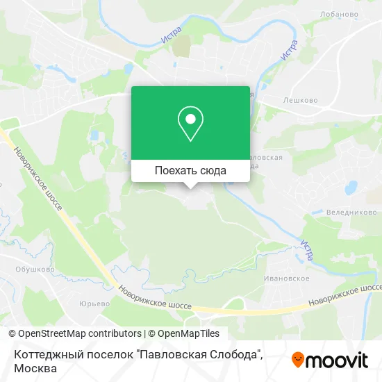 Карта Коттеджный поселок "Павловская Слобода"