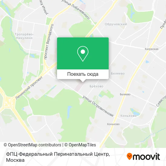Карта ФПЦ-Федеральный Перинатальный Центр