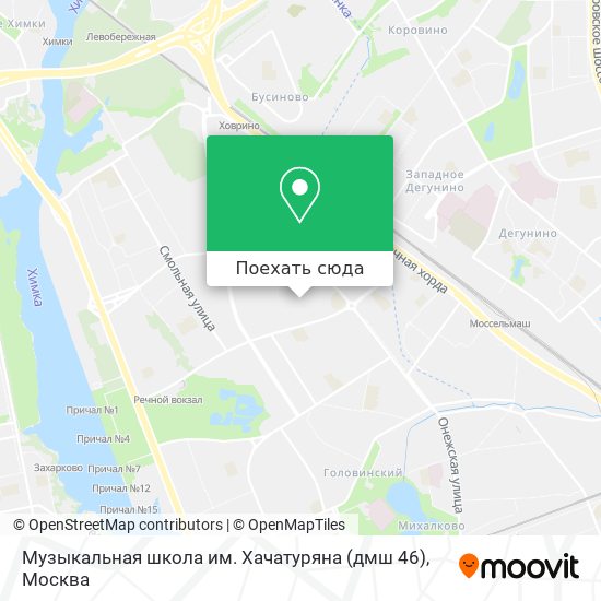 Карта Музыкальная школа им. Хачатуряна (дмш 46)