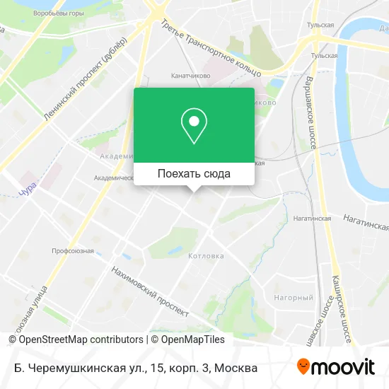 Карта Б. Черемушкинская ул., 15, корп. 3