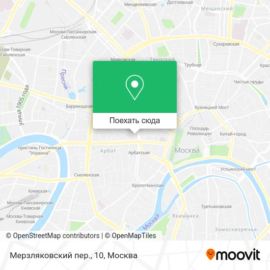Карта Мерзляковский пер., 10
