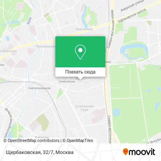 Карта Щербаковская, 32/7