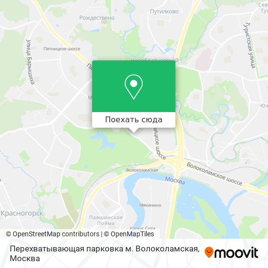 Карта Перехватывающая парковка м. Волоколамская