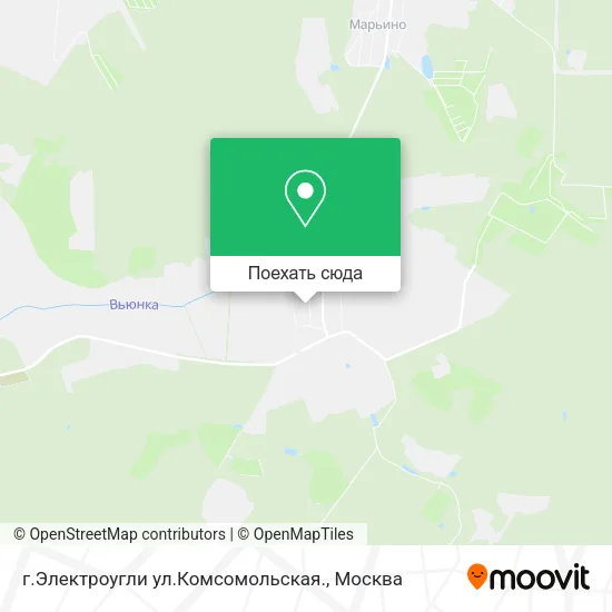 Карта г.Электроугли ул.Комсомольская.