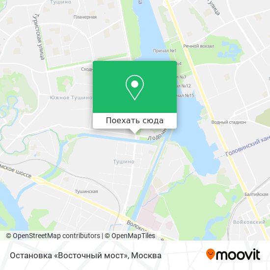 Карта Остановка «Восточный мост»