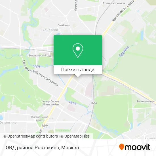 Карта ОВД района Ростокино