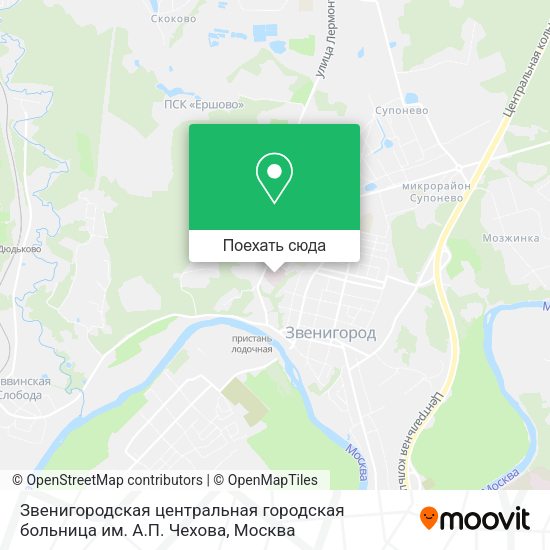 Карта Звенигородская центральная городская больница им. А.П. Чехова