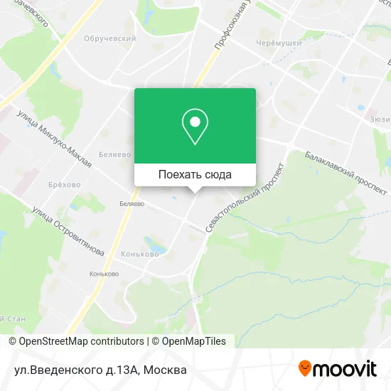 Карта ул.Введенского д.13А