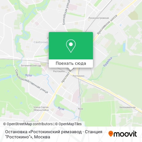 Карта Остановка «Ростокинский ремзавод - Станция "Ростокино"»