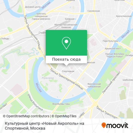 Карта Культурный центр «Новый Акрополь» на Спортивной
