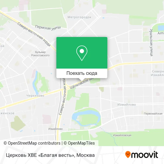 Карта Церковь ХВЕ «Благая весть»
