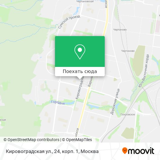 Карта Кировоградская ул., 24, корп. 1