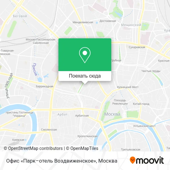 Карта Офис «Парк–отель Воздвиженское»