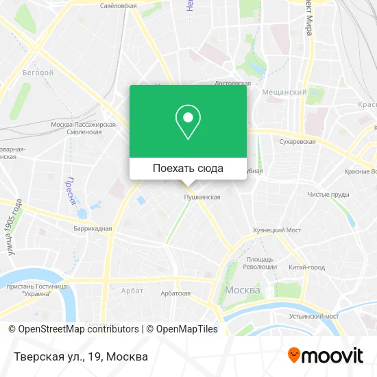 Карта Тверская ул., 19