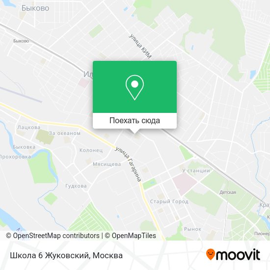 Карта Школа 6 Жуковский