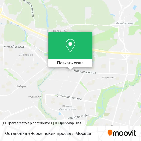 Карта Остановка «Чермянский проезд»