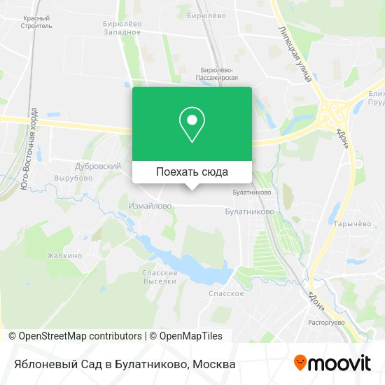 Карта Яблоневый Сад в Булатниково