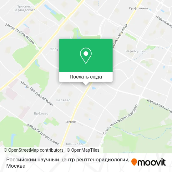 Карта Российский научный центр рентгенорадиологии