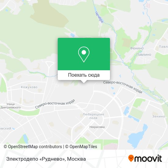 Карта Электродепо «Руднево»
