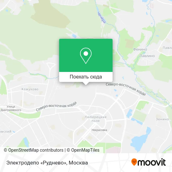 Карта Электродепо «Руднево»