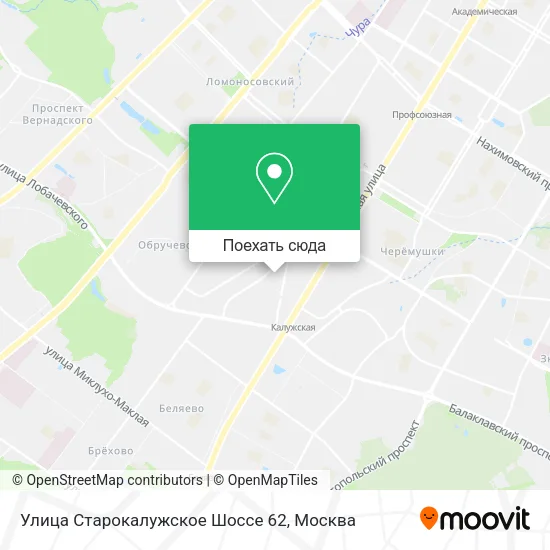 Карта Улица Старокалужское Шоссе 62