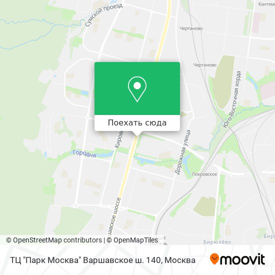 Карта ТЦ "Парк Москва" Варшавское ш. 140