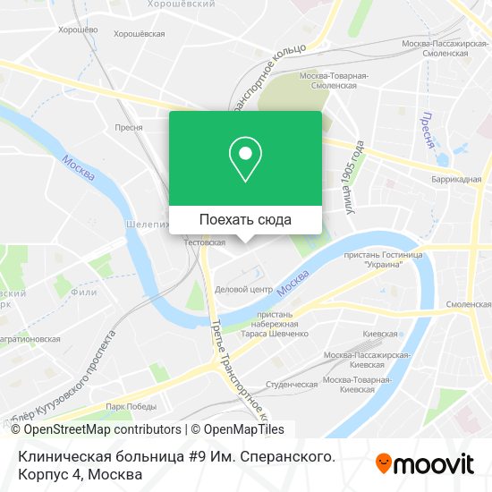 Карта Клиническая больница #9 Им. Сперанского. Корпус 4