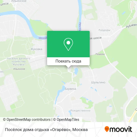 Карта Посёлок дома отдыха «Огарёво»