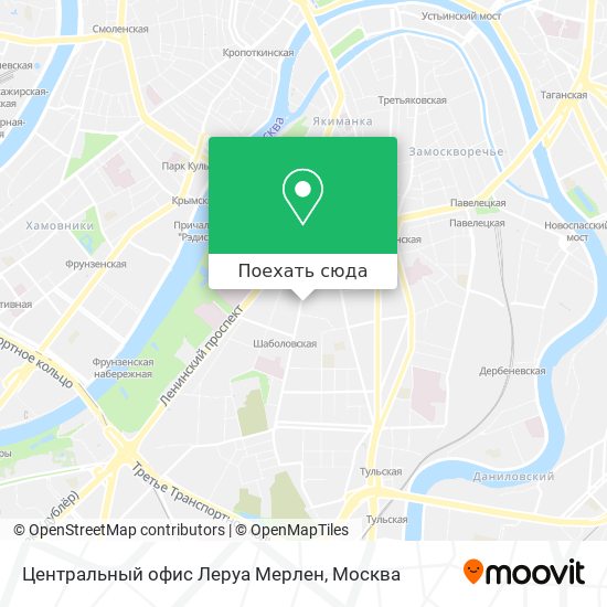 Карта Центральный офис Леруа Мерлен