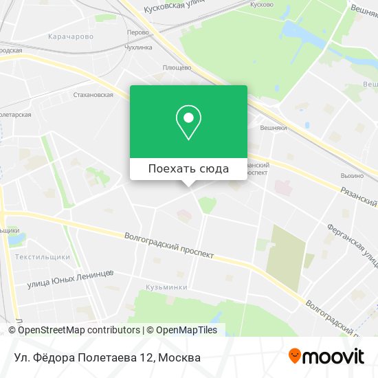 Карта Ул. Фёдора Полетаева 12