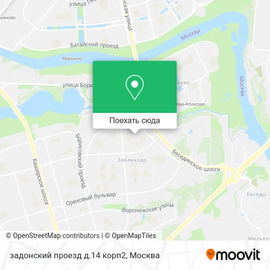 Карта задонский проезд д.14 корп2