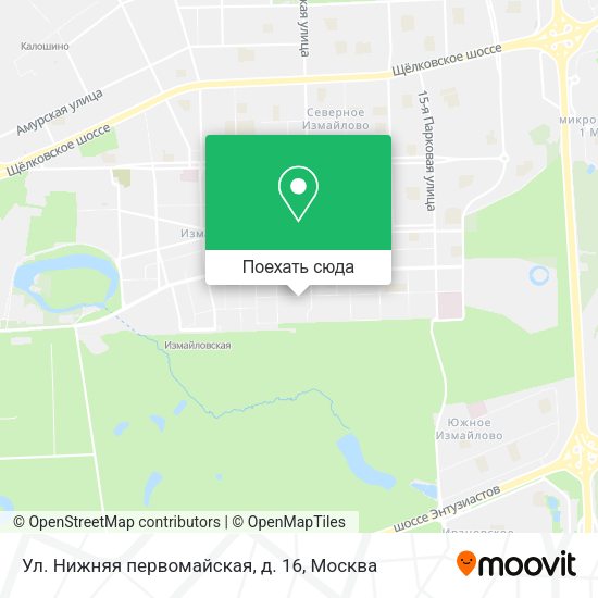 Карта Ул. Нижняя первомайская, д. 16