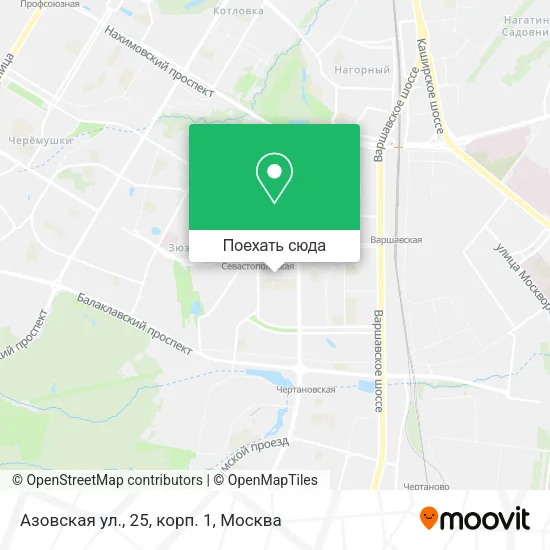Карта Азовская ул., 25, корп. 1