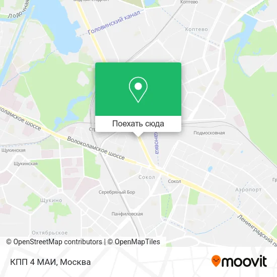 Карта КПП 4 МАИ