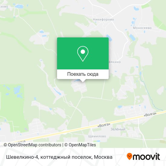 Карта Шевелкино-4, коттеджный поселок