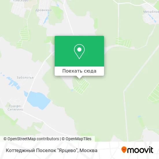 Карта Коттеджный Поселок "Ярцево"