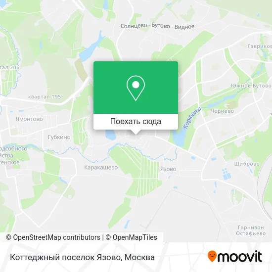 Карта Коттеджный поселок Язово