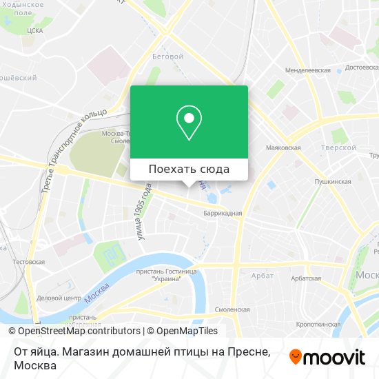 Карта От яйца. Магазин домашней птицы на Пресне