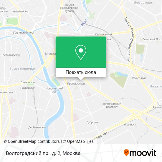 Карта Волгоградский пр., д. 2