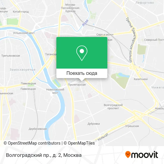 Карта Волгоградский пр., д. 2