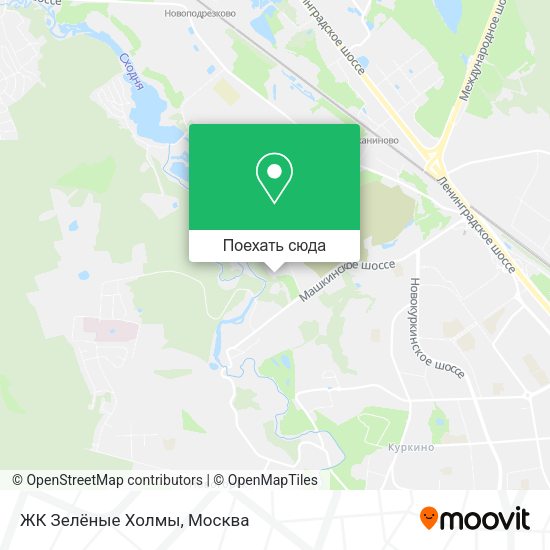 Карта ЖК Зелёные Холмы