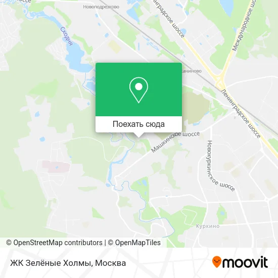 Карта ЖК Зелёные Холмы