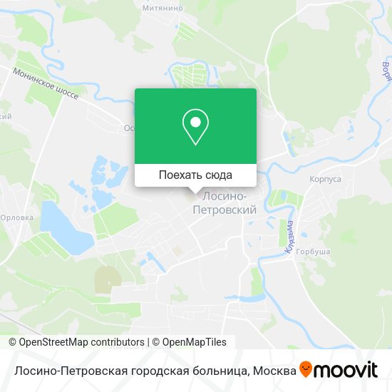 Карта Лосино-Петровская городская больница