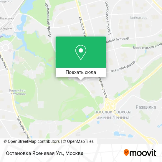 Карта Остановка Ясеневая Ул.