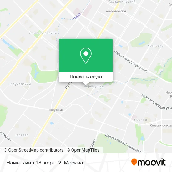 Карта Наметкина 13, корп. 2