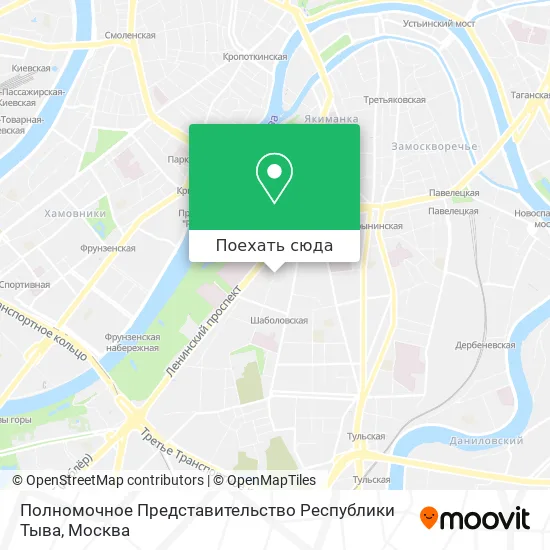 Карта Полномочное Представительство Республики Тыва