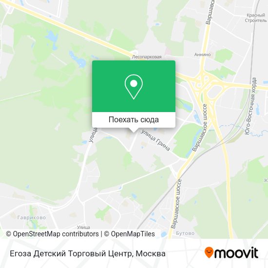 Карта Егоза Детский Торговый Центр