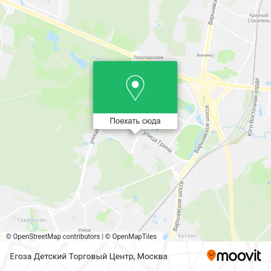 Карта Егоза Детский Торговый Центр