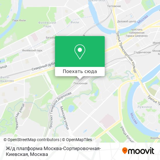 Карта Ж / д платформа Москва-Сортировочная-Киевская